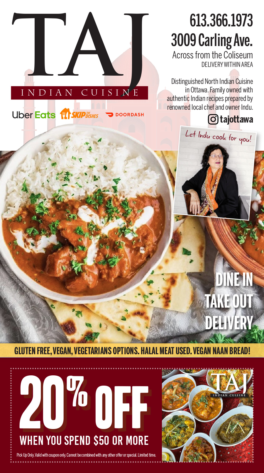 Taj Menu