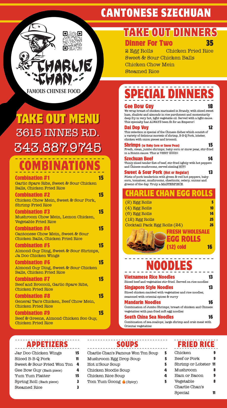Charlie Chan Menu